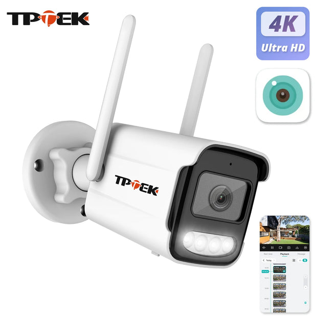 8MP 4K IP Camera Wifi Wireless 5MP AI Human Detect iCSee CCTV Bullet Outdoor Surveillance Security Protection Video Camera Cam