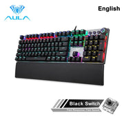 AULA F2088 Mechanical Gaming Keyboard Anti-ghosting 104 Brown Blue Switch Wired Mixed Backlight Keyboard for Game Laptop PC