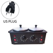 Black Double Pots Wax Warmer Professional Melted Wax Beads for Hair Removal,Fast Electric Wax Heater with Adjustable Temperature