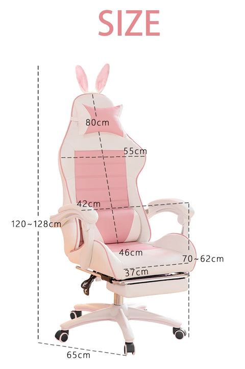 Office Chair WCG Computer Gaming Chair Reclining Armchair with Footrest Internet Cafe Gamer Chair Office Furniture Pink Chair