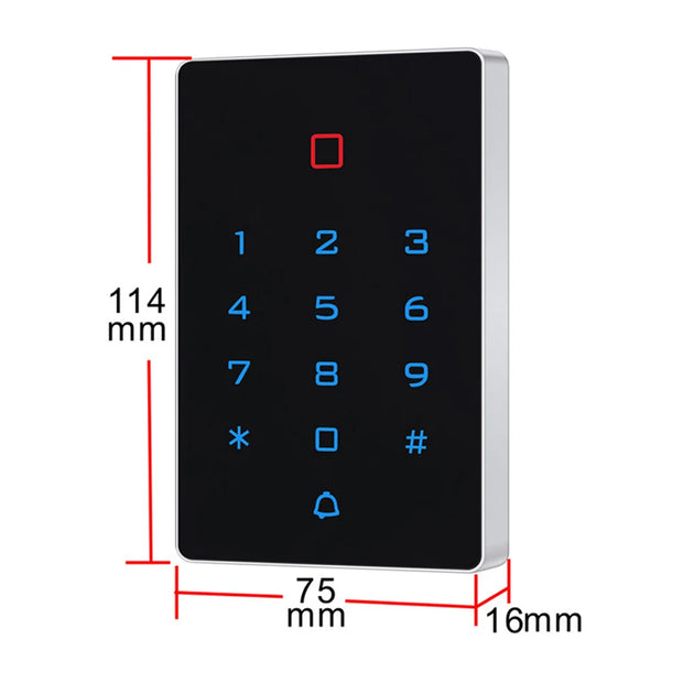 Waterproof WiFi Tuya App Backlight Touch 125khz RFID Card Access Control Keypad WG26 Output Alarm Management Card Support