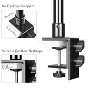 SH Desktop C-clamp Light Stand With 1/4" Ball Head,Adjustable Tabletop Bracket Stand For DSLR Camera, Ring Light, Video Monitor