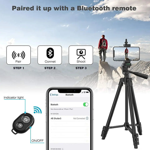 DSLR Flexible Tripod Extendable Travel Lightweight Stand Remote Control For Mobile Cell Phone Mount Camera Gopro Live Youtube