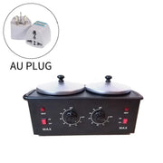 Black Double Pots Wax Warmer Professional Melted Wax Beads for Hair Removal,Fast Electric Wax Heater with Adjustable Temperature