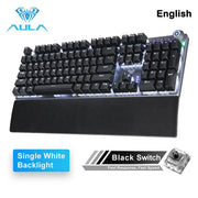 AULA F2088 Mechanical Gaming Keyboard Anti-ghosting 104 Brown Blue Switch Wired Mixed Backlight Keyboard for Game Laptop PC