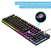 YINDIAO Keyboard Gaming Wired Laptop Desktops PC Computer Office Accessories Low Profile Gamer Keyboards With Numpad