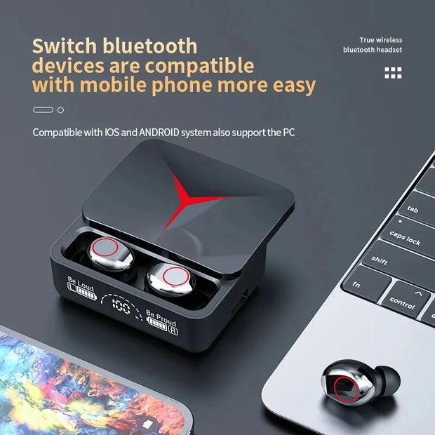 TWS M90 Pro Wireless Headphone Gaming HIFI True Earphone Bluetooth 5.3 Sport Earbuds with Mic Wireless Headset For iPhone Xiaomi