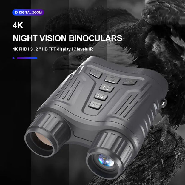 NV2180 4K 3.2" Infared Digital Night Vision Binoculars for Scouting 5X Zoom Day and Night Vision Goggles Telescope for Hunting