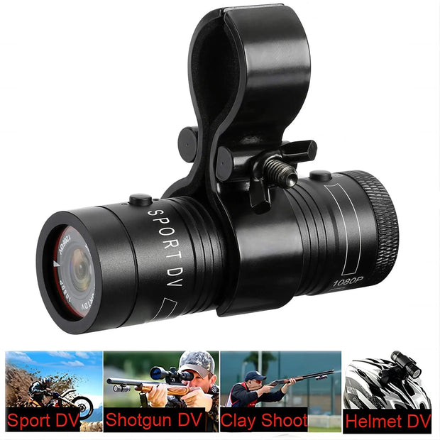 Outdoor Action Camera Mountain Bike Motorcycle Helmet Camera Mini Camera Sport DV Video Recorder Action Cam with Gun Mount