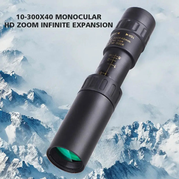 10-300X Zoom HD Portable Strong Binoculars Long Range Professional Spyglass Monocular Telescope Low Night Vision for Huntin X7R8