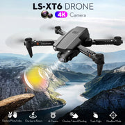 LS-XT6 RC Drone with Camera 4K Drone Dual Camera Track Flight Gravity Sensor Altitude Hold RC Quadcopter for Adults Kids