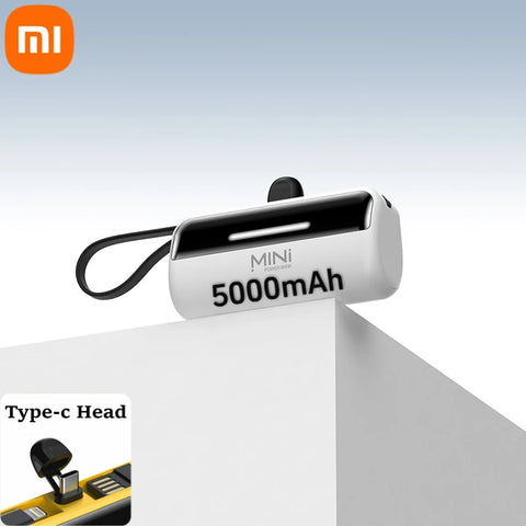 Xiaomi Mini Power Bank 5000mAh Capsule Power Bank PD20W Fast Charging External Battery Portable Battery for iPhone Android 2in1