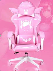 Office Chair WCG Computer Gaming Chair Reclining Armchair with Footrest Internet Cafe Gamer Chair Office Furniture Pink Chair