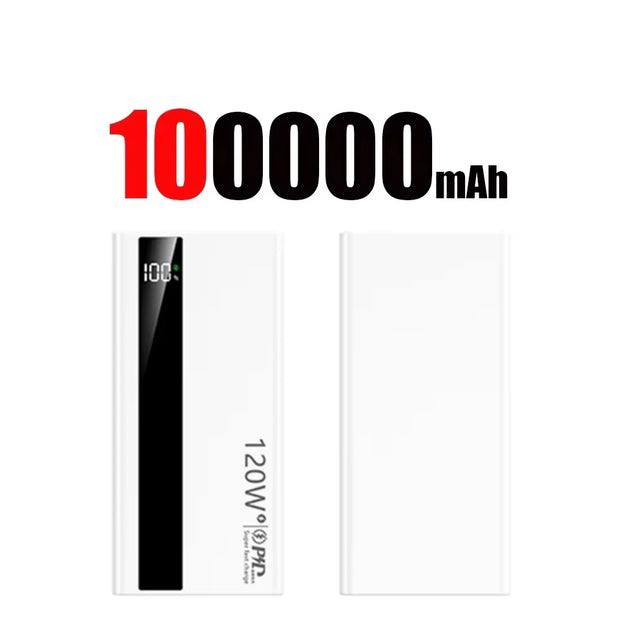 120W Super Fast Charging Power Bank 200000mah Battery High Capacity Digital Display Power Bank For Iphone Samsung Gift 2025