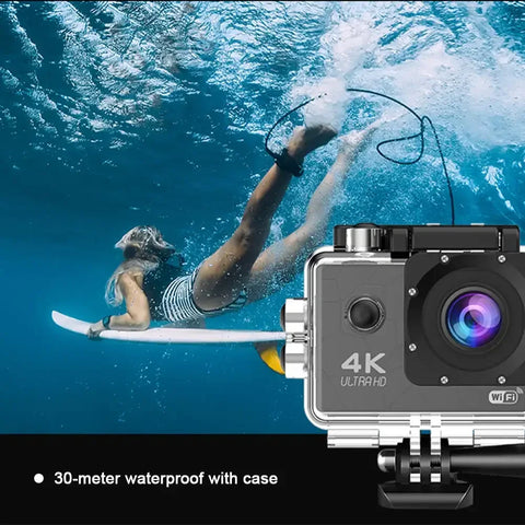 4K WIFI IP68 Waterproof Digital Camera Outdoor Diving F2.0 Large Aperture Cyclic Recording Anti-Shake Waterproof Sports Camera