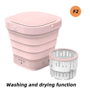 110V 220V Electric Foldable Washing Machine Portable Mini Barrel Laundry Washer For Underwear Sock Baby Clothes Cleaner Travel