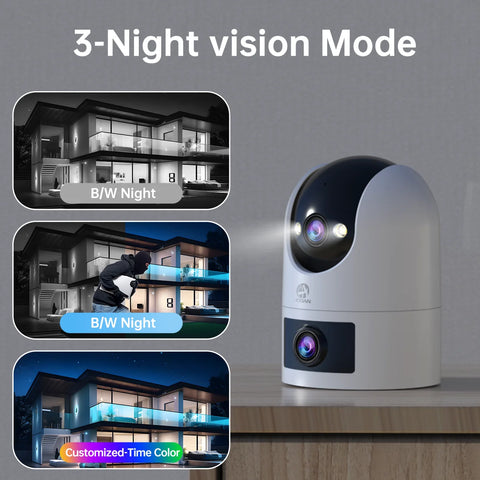 Jooan 5K 4K HD Wifi Camera Outdoor Dual Lens Dual Screen PTZ IP Camera AI Tracking Security Protection Video Surveillance