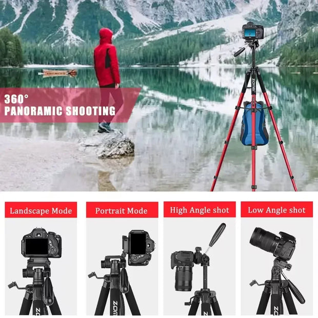 Zomei Professional Portable Travel Aluminum Camera Floor Tripod Stand & Pan Head for Phone DSLR Digital Camera Canon Nikon Video