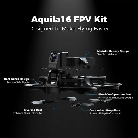 C0 BETAFPV Aquila16 Drone Kit Brushless 2.4GHz 30KM/H RC Quadcopter Indoor Outdoor Aeria Photography Accessories for Drone