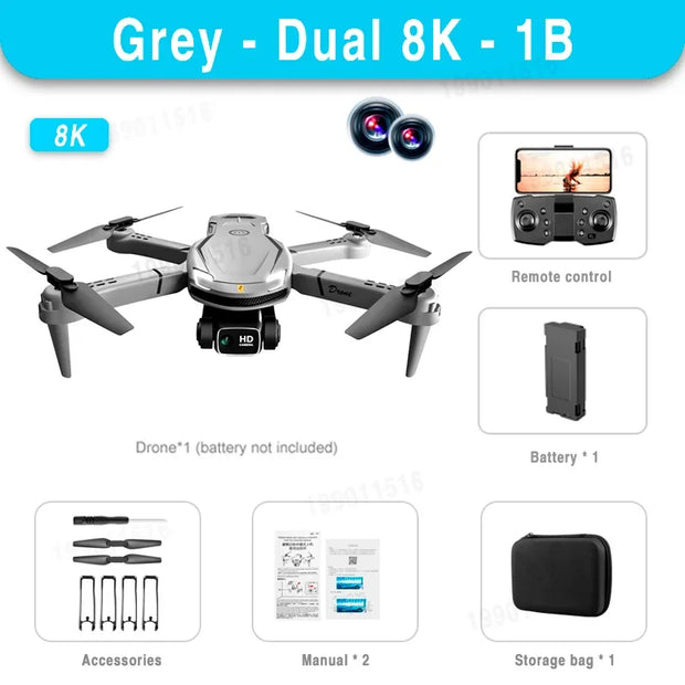 Lenovo V88 Drone 8K Professional HD Aerial Dual-Camera 5G GPS Obstacle Avoidance Drone Remote Control Quadcopter Toy UAV 10000M