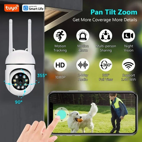 Tuya Smart 2.4G WiFi Indoor Camera Smart Home Security Video Surveillance Supprt Two Way Audio Mobile Motion