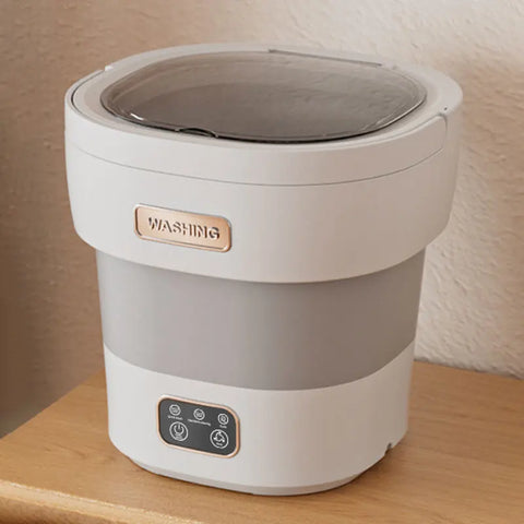 12L Mini Electric Folding Washing Machine,Portable Semi-Automatic Home Underwear Elution Washer,3 Speed Strong Power Cleaning