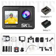 CERASTES Action Camera 5K 4K 60FPS WiFi Anti-shake Dual Screen 170° Wide Angle 30m Waterproof Sport Camera with Remote Control