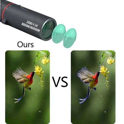 2000x24 Monocular Telescope Mini Portable HD Night Vision Binocular Waterproof Outdoor Camping Climbing Birdwatching Telescopes