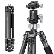 K&F Concept 68''/1.7m Carbon Fiber Tripod with 12KG/26.2lbs Ball Head For Nikon Canon Sony DSLR Camera Tripod Stand X254C4+BH-30