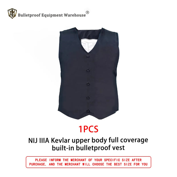 Concealed NIJ IIIA Aramid Bulletproof Vest Fully Covered With PE Material Light And Flexible Full Protection Bulletproof Armor