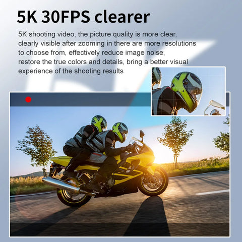 CERASTES Action Camera 5K 4K 60FPS WiFi Anti-shake Dual Screen 170° Wide Angle 30m Waterproof Sport Camera with Remote Control