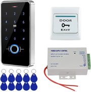 Outdoor IP68 Waterproof Access Control System Biometrics Fingerprint RFID Keypad K80 3A Power Supply Door Exit Button