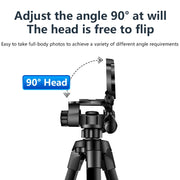 Professional Portable Aluminum Fluid Head Camera Tripod for Camcorder/DSLR Stand Video Tripod 170MM Max Height