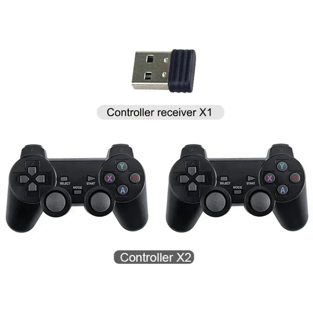 Game Stick 4K HD Video Console 2.4G Double Wireless Controller For PS1/FC/GB/GBA Retro TV Dendy Game Console 20000+ Games Sticks