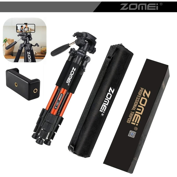 Zomei Professional Portable Travel Aluminum Camera Floor Tripod Stand & Pan Head for Phone DSLR Digital Camera Canon Nikon Video