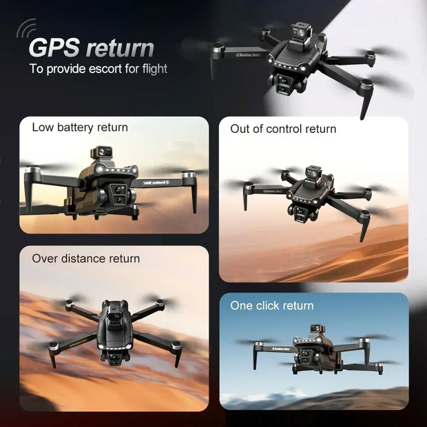 V198 Pro/MAX GPS Drone 4K Professional HD Dual Camera 5G Wifi Photography Brushless Foldable Quadcopter RC Distance 8K Dron Toy