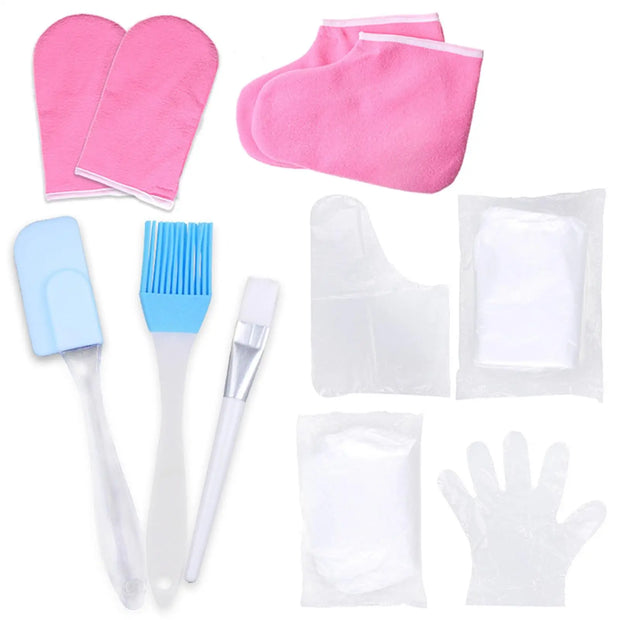 Paraffin Wax Melting Gloves and Booties Wax Heater Protection Kit Wax Hand Foot Gloves for Hand Feet Care SPA Bath Men Women