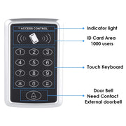 125Khz RFID TK4100 T5577 EM4305 EM ID Card Door Access Control Keypad System Controller