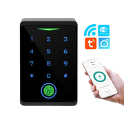 Tuya APP Door Lock IP66 Waterproof Keyless Fingerprint WIFI Access Control Standalone Keypad Fingerprint EM RFID Card Door Entry