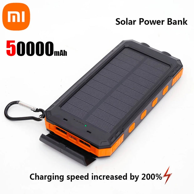 Xiaomi 200000mAh Solar Power Bank Portable Large Capacity Charger Compatible with IOS Android USB-A and USB-C Fast Charging