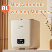 8L Mini Fully Automatic Washing Machine,Portable Electric Home Underwear Elution Washer,4 Speed Cleaning,Health Sterilization