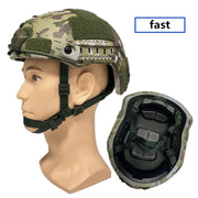 Male and female tactical high shear helmets, polyethylene bulletproof head protectors, with NIJ IIIA quick suspension pads