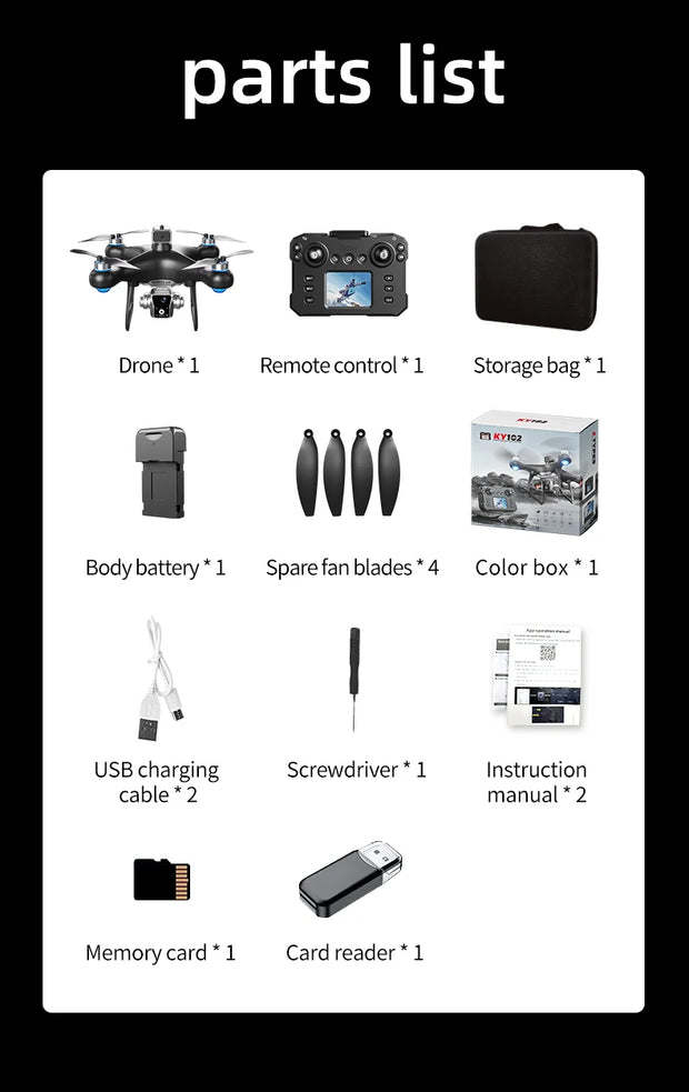 Xiaomi KY102 8K HD Drone Profesional Dual-Camera Aerial Photography Obstacle Avoidance Optical Flow Aerial Four-Axis RC Drone