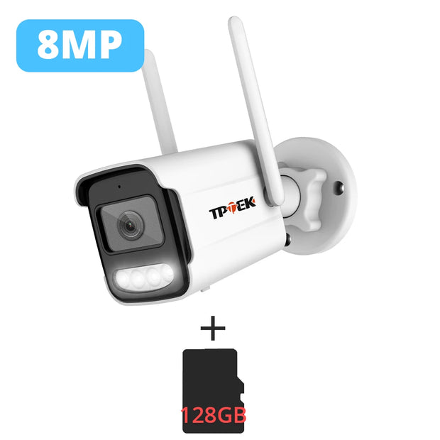 8MP 4K IP Camera Wifi Wireless 5MP AI Human Detect iCSee CCTV Bullet Outdoor Surveillance Security Protection Video Camera Cam