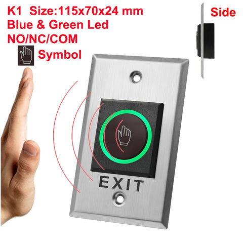 DC12V 24V Touchless Open Electronic Lock Release Switch IR Contactless Infrared No Touch Exit Button for Access Control System