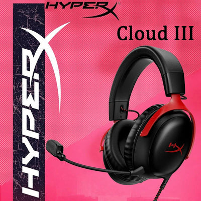 HyperX Cloud 3 III Wired Gaming Headset With DTS Sound Mic/Support HyperX Software USB Gaming Headphone For PC PS Xbox Switch