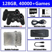 M8 TV Games console 128G Retro Handheld 40000 Games Player 4K HD Video Game Stick 2.4G Double Wireless Controller