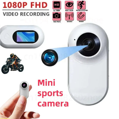 Action Anti Shaking Mini Camera 1080P HD Head Mounted Magnetic Thumb Camcorder Outdoors DV Sport Video Recorder Bike Helmet Cam