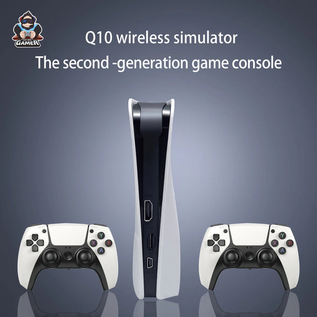 Hot Q10 3D Game Stick 128G Video game console retro 4K home console 2.4G double Wireless game controller supporting For PSP gift