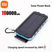 Xiaomi Solar 200000mAh Power Bank Portable Large Capacity Charger Compatible with IOS Android USB-A and USB-C Fast Charging